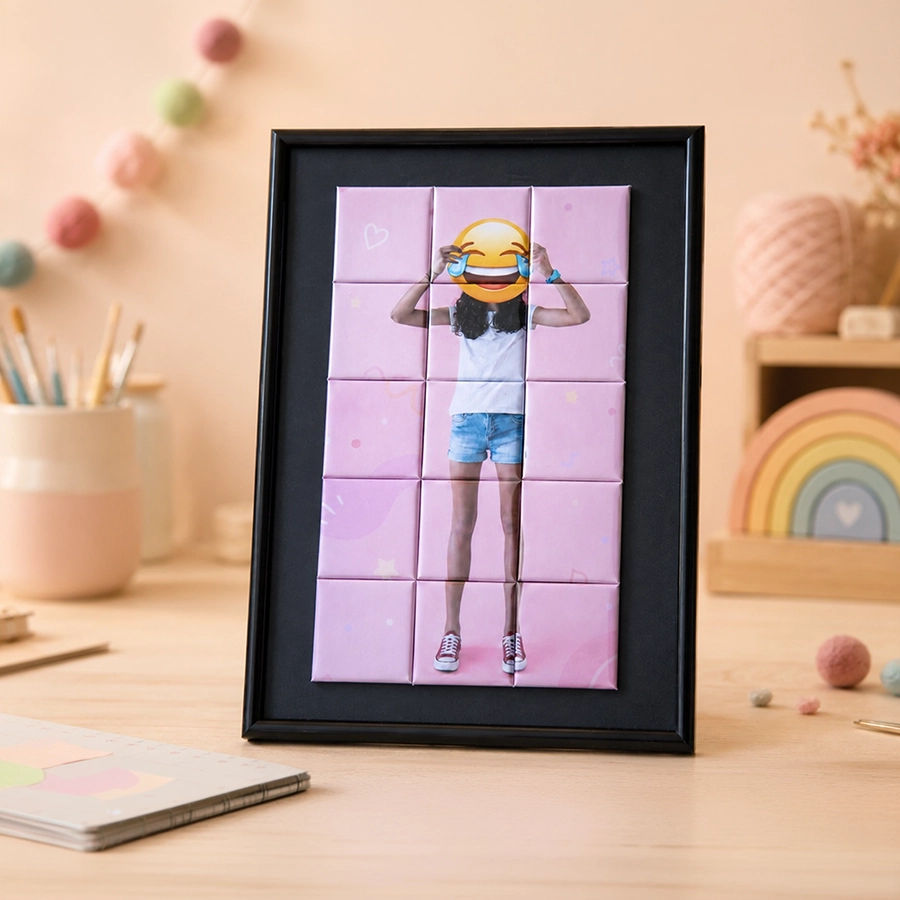 Collage magnético personalizado con una foto familiar