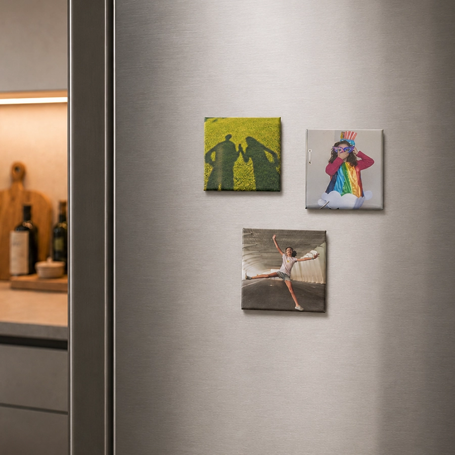 Imán personalizado con una fotografía familiar