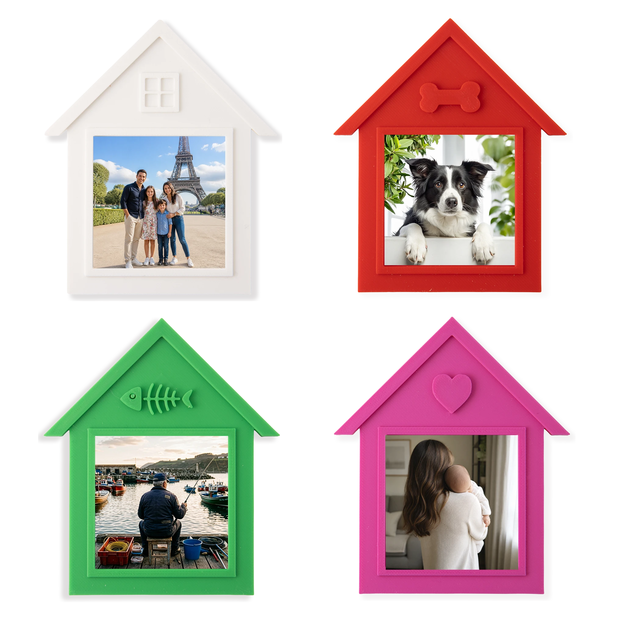 Colección de marcos individuales Casita para imanes personalizados