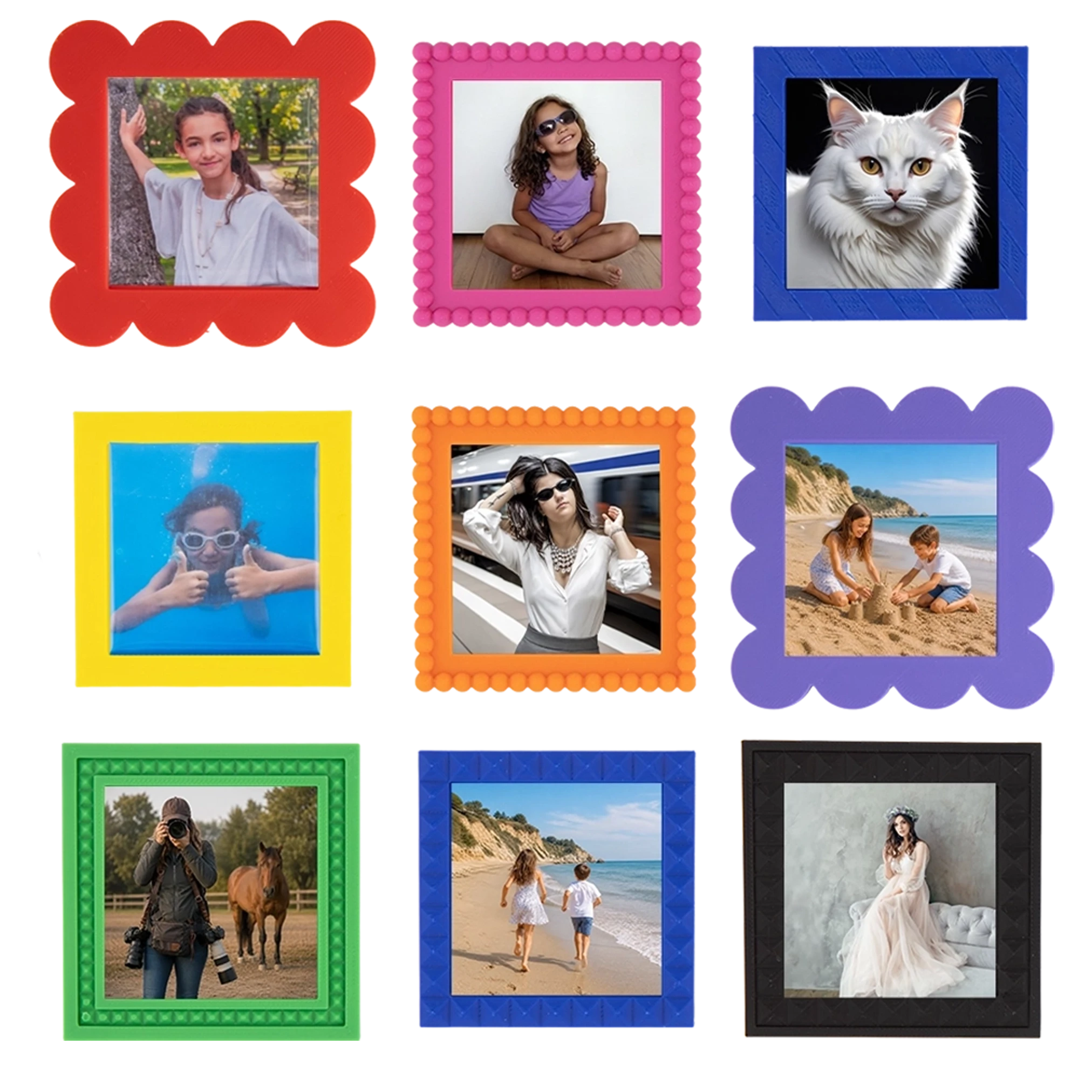 Colección de marcos individuales clásicos para imanes personalizados